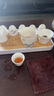 金鑲玉 茶具套裝 羊脂玉瓷旅行茶具套組茶壺茶杯竹木茶盤整套便攜式套組 云山旅行茶具套裝 曬單實(shí)拍圖