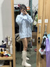妙奕嘉寬松毛衣女春季衣服女裝針織衫2025新款內(nèi)搭上衣休閑百搭慵懶風(fēng) 圓領(lǐng)套頭麻花軟糯毛衣【天藍(lán)色】 均碼 【建議體重85-125斤】 曬單實(shí)拍圖