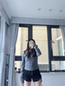 妙奕嘉灰色露肩上衣長(cháng)袖針織衫女打底衫2025新款內搭可外穿修身t恤辣妹 灰色不規則露肩蝴蝶結針織衫 均碼 【建議115斤內】 曬單實(shí)拍圖