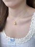 中國黃金（CHINA GOLD）福袋黃金項鏈女足金福祿錢(qián)幣吊墜生日禮物送女友老婆 【京速達】足金福袋吊墜約1.0g*配銀鏈 曬單實(shí)拍圖