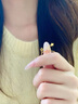 恩久黃金耳釘女足金S形耳環(huán)養(yǎng)耳珠星星耳飾品圓珠養(yǎng)耳洞免摘生日禮物 【單只】足金耳釘(約0.74g) 曬單實拍圖