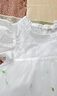 蘇奈雪滿月女寶寶禮服公主裙巴-拉嬰兒連體衣服夏季女周歲包屁裙百天抓 白色網紗雛菊飛哈衣 66cm 曬單實拍圖