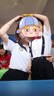 羅蒙兒童畢業(yè)演出服學(xué)生幼兒園畢業(yè)男童女童裝表演服背帶褲套裝兒童吊 男童：襯衫+短褲+黑背帶+領(lǐng)結(jié) 140 曬單實(shí)拍圖