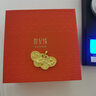世紀緣黃金吊墜女蝶韻東方足金鑲嵌莫桑石項鏈生日禮物送女友 6.53g【贈國檢證書】 曬單實拍圖