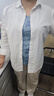 浪莎（LangSha）2024春秋新款簡約純棉襯衣女長袖百搭休閑純色白色上衣外潮 時尚白色 3XL 135-145斤 曬單實拍圖