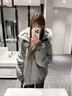 燦圖韓版毛領(lǐng)沖鋒棉服女秋冬季新款加厚保暖工裝棉襖小個(gè)子上衣服外套 灰色 M 曬單實(shí)拍圖