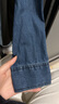 優(yōu)衣庫女裝牛仔工裝襯衫/長袖水洗產品外套通勤休閑480004 67 海藍色 L /160/88A 曬單實拍圖