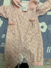 G.duck小黃鴨雙層新生嬰兒衣服秋裝純棉女寶寶爬服滿(mǎn)月公主連體衣春秋款 粉色 66cm 66碼 曬單實(shí)拍圖