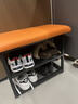 日式入戶(hù)門(mén)口鞋架家用可坐穿鞋凳子玄關(guān)鞋柜一體進(jìn)門(mén)收納凳子鐵藝 橘色貓抓皮丨80cm【防刮耐磨 質(zhì)保十年】 曬單實(shí)拍圖