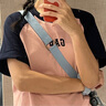 GAP男女裝2025春季新款純棉印花logo撞色插肩袖短袖T恤上衣725618 粉色 XS (165/84A)亞洲尺碼 曬單實拍圖
