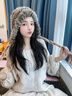 目丸針織帽女秋冬季保暖護耳保暖毛絨帽子大頭圍漁夫帽2025新款套頭帽 琥珀色 曬單實(shí)拍圖