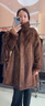 勤馳貂毛大衣整貂皮草中長(cháng)款貂皮女海寧水貂中老年媽媽立領(lǐng)貂皮外套女 咖啡色翻領(lǐng)75 鵝絨整貂 2XL 120130 曬單實(shí)拍圖