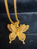 周大福金絲羽蝶大版黃金吊墜女金首飾(工費(fèi):520計(jì)價(jià))EOF1370七夕 足金 約4.25g 曬單實(shí)拍圖