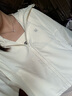 太平鳥時尚連帽防曬服2024夏裝新款防曬衣寬松舒適透氣戶外外套女 白色 S 曬單實拍圖