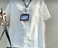 LPOXJK制服春秋新款白襯衫日系學(xué)院風(fēng)女寬松短袖上衣學(xué)生班服校供襯衫 白色 L 建議105-120斤 曬單實(shí)拍圖