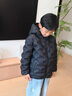 G.duck小黃鴨男童輕薄羽絨服內膽休閑短款連帽中大童男孩羽絨服保暖外套 黑色 170 cm 曬單實(shí)拍圖
