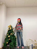 紅蜻蜓牛仔褲女新款2025年春季女裝加絨褲女士厚休閑闊腿九分長褲子女 復(fù)古藍(lán)【加絨】九分 L 曬單實拍圖