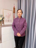 恰凡（QIAFAN）中年媽媽裝加絨外套內(nèi)搭開衫保暖加厚上衣服中老年女裝打底小棉襖 紫色 XL 建議80-100斤 曬單實(shí)拍圖