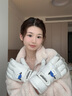 BUBU三麗鷗成人滑雪手套防水冬季加厚加絨保暖女孩庫洛米玩雪耍雪騎車(chē) 白色帕恰狗 曬單實(shí)拍圖