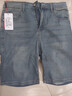 皮爾卡丹（pierre cardin）短褲男夏季潮牌寬松牛仔褲男士冰絲薄款五分褲子男裝 復古藍 31 曬單實(shí)拍圖