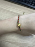 中國黃金小蘋(píng)果黃金手鏈女五彩繩足金轉運珠手繩圣誕節禮物送女友老婆生日 足金平安果手繩【京速達】 曬單實(shí)拍圖