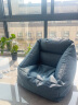 无印良品（MUJI） 豆袋沙发  外套可拆 懒人沙发 单人沙发读书角沙发KBB1CC2S 烟熏蓝 长70.5*宽74*高70cm 实拍图