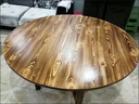 愛(ài)迪威碳化實(shí)木飯店火鍋餐桌椅組合大排檔農家樂(lè )酒店餐廳包廂圓形大餐桌 1.1米碳化實(shí)木桌面(無(wú)桌腳架) 曬單實(shí)拍圖