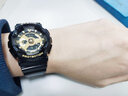 卡西歐（CASIO）baby-g女表防震防水雙顯石英表多功能時(shí)尚運(yùn)動(dòng)學(xué)生禮物推薦 黑金B(yǎng)A-110X-1A 曬單實(shí)拍圖
