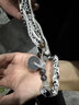 BJYL雙生無(wú)極花錢(qián)手繩山鬼藏式編織手飾復古情侶手鏈男女手環(huán)閨蜜禮物 【灰珠款】+精美禮盒 曬單實(shí)拍圖