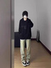 7家優(yōu)品黃泥牛仔褲男女褲子夏季男美式高街牛仔褲微喇休閑直筒長褲子男潮 CXPF-J19黃色 XL 曬單實拍圖