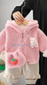 G.DUCKKIDS小黃鴨女童套裝秋冬嬰兒冬裝寶寶衣服1-3歲5加絨加厚兒童兩件套 粉色 90 尺碼1~2歲【 80-90cm】 曬單實(shí)拍圖