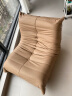 芝华仕XJ014中号棕色沙发简约懒人小户型布艺单人休闲椅毛毛虫 实拍图