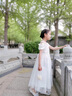 耀王兒童晚禮服花童婚紗裙夏季女童主持人表演鋼琴演出服YR-KLS-1792 白色無(wú)袖 130 曬單實(shí)拍圖