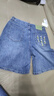 德瑪納牛仔褲女五分直筒中褲寬松闊腿短褲女 牛仔藍色 31  曬單實(shí)拍圖