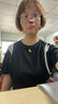 MeetMetro瑪依爾設計感露肩T恤女2025夏新款小眾開叉短袖純棉上衣 黑色 M 曬單實拍圖