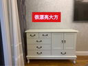 冉鹿實(shí)木斗柜臥室現代簡(jiǎn)約五斗柜客廳美式收納柜子小戶(hù)型八斗柜斗廚 淺咖6斗柜雙門(mén)120*40*80cm 曬單實(shí)拍圖