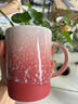 九土陶瓷馬卡龍色杯子創(chuàng  )意個(gè)性早餐杯馬克杯辦公室喝水杯咖啡杯牛奶杯 石榴紅 曬單實(shí)拍圖