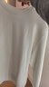 優(yōu)衣庫女裝柔軟針織搖粒絨圓領(lǐng)套頭衫/長(cháng)袖抓絨衛衣T恤新款479609 479609/01乳白色 M 曬單實(shí)拍圖