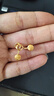 金至尊（3DG Jewellery）黃金耳釘女小豆豆小圓珠磨砂養(yǎng)耳棒彎鉤足金耳飾耳環(huán)自戴送禮計價 大板2.42克（配珠寶禮盒）-EF58002320 曬單實拍圖