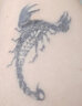 米季琳（mijilin）防水線條逼真紋身貼紙花臂刺青手臂男女甄姬藝伎美女仿真虞姬貂蟬 069蝎子 1張 曬單實(shí)拍圖