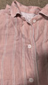 無(wú)印良品（MUJI）女式 無(wú)側縫雙層紗織 睡衣 家居服套裝  粉紅色條紋5A M 曬單實(shí)拍圖