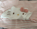 戴維貝拉聯(lián)名HelloKitty女童條紋T恤秋裝兒童寶寶打底衫 曬單實拍圖