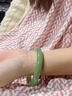 拾想新疆和田玉晴水手鐲女款青白玉湖水綠青海料玉鐲送媽媽附證書(shū) 圈口51 曬單實(shí)拍圖