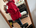 OUTDOOR PRODUCTS【黃亦玫同款】機能三合一抓絨沖鋒衣女秋冬防風(fēng)夾克外套 中國紅 曬單實(shí)拍圖