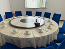 榭悅酒店新中式電動(dòng)餐桌大圓桌酒店15人20人自動(dòng)轉盤(pán)飯店會(huì )所帶轉盤(pán)桌 2.2米手動(dòng)實(shí)木+轉盤(pán)/適用14人 曬單實(shí)拍圖