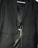 羅蒙西服套裝男士商務(wù)修身西裝男職業(yè)正裝小西服新郎伴郎結(jié)婚禮服外套 黑色雙扣【西服+西褲+襯衫】 6XL /200【190-205斤】+7件禮品 曬單實拍圖