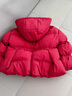 G.duck小黃鴨女童棉服冬季新款兒童衣服加厚保暖女孩外套冬裝中大童棉衣 紅色 120 尺碼5~6歲【110-120cm】 曬單實(shí)拍圖