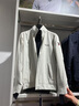 TOMMY HILFIGER【戶外防水】秋冬男輕便通勤可收納帽休閑軟殼夾克外套J8340 灰白色 CJH M （推薦：135-150斤） 曬單實(shí)拍圖