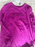 F1MAJE1T高端設計師品牌 長(cháng)袖T恤女棉寬松2025新款春秋外穿上衣薄款打底衫 紫色 XL 【建議體重110-120斤】 曬單實(shí)拍圖