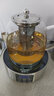 borunHOME 煮茶器套裝玻璃煮茶壺辦公室煮茶器電磁爐泡茶燒水壺家用小型電陶爐茶道套裝 04款1800ML壺+銀色電陶爐 曬單實拍圖